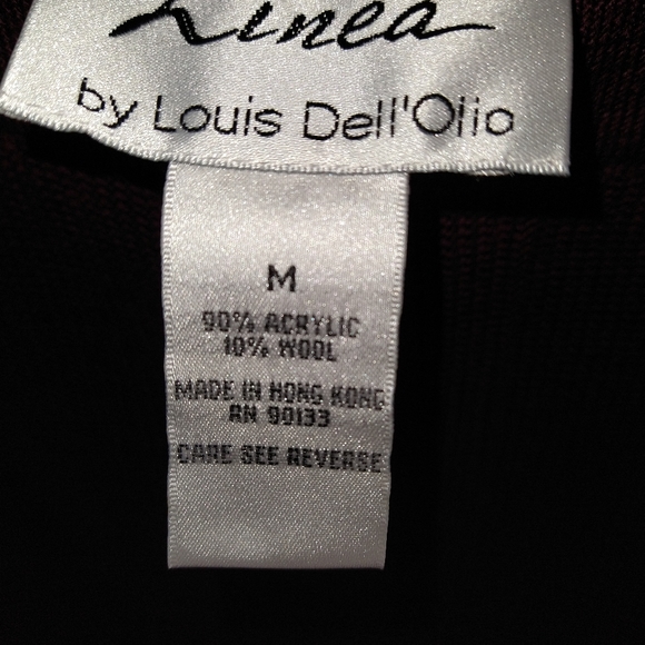 Louis Dell Olio burgundy maroon skirt set wool blend vintage zipper around edges - Picture 5 of 9